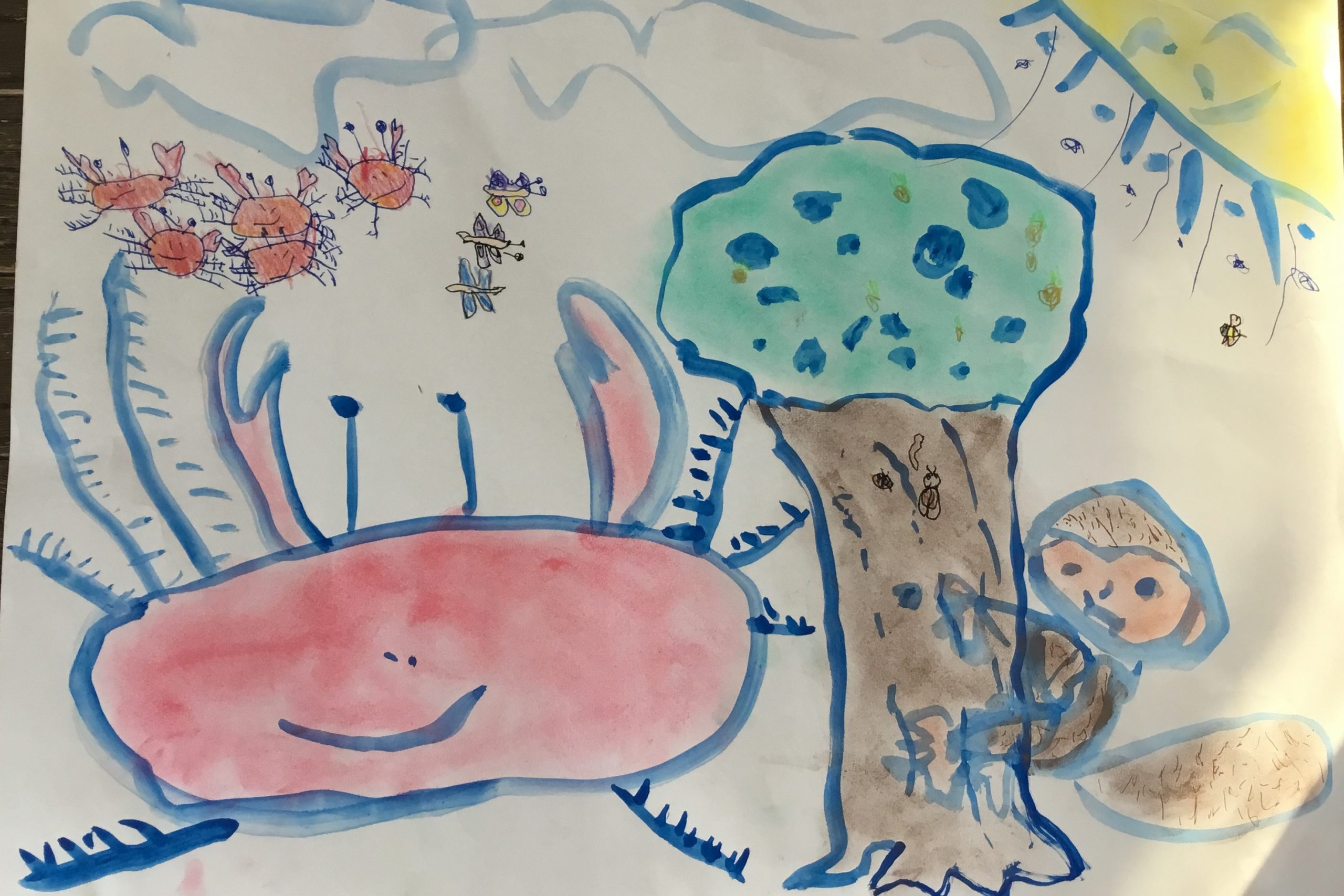 東広島くすのき幼稚園絵画展　年長組のお話の絵